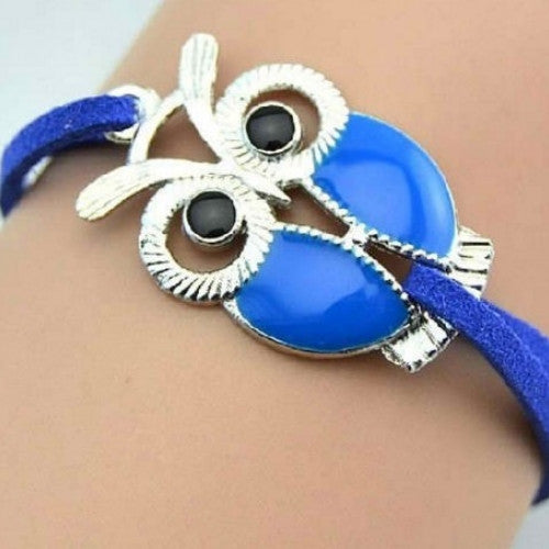 Cute Owl Shaped Fill Oil Charm Bracelet