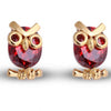 Fashion Jewelry Owl Gold Plated Stud Earrings