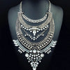 Rhinestone Chain Choker Collar Necklace