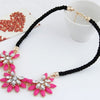 Link Chain Crystal Flower Necklace