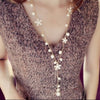 Pearls Flower Choker Long Necklace